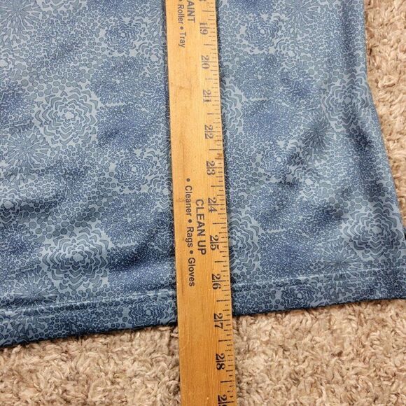 Maelreg Polo Shirt Mens Medium Blue Geometric Golf Short Sleeve Performance - Picture 5 of 8